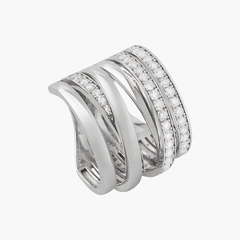 Anillo Maxi Chunky Con Diamantes