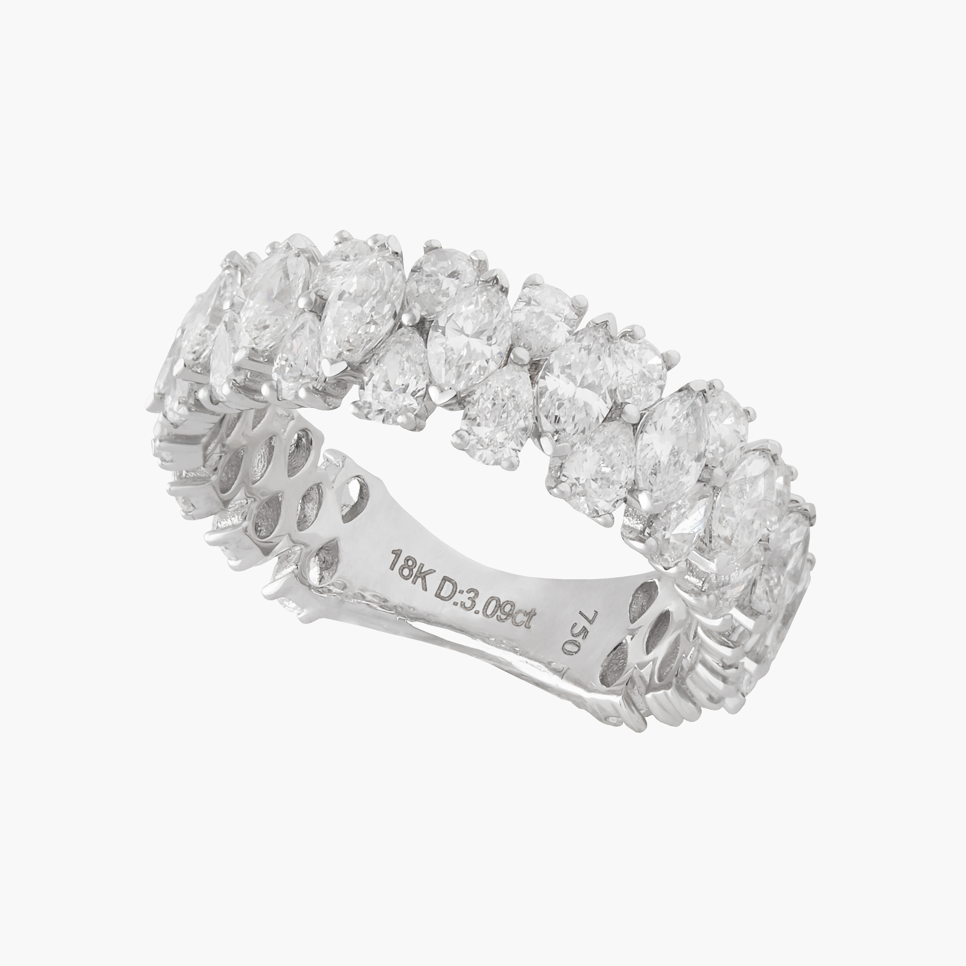 Anillo  Eternidad Diamantes Pera 1