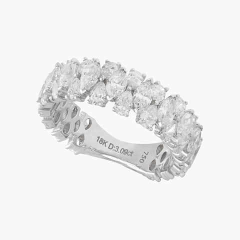 Anillo  Eternidad Diamantes Pera