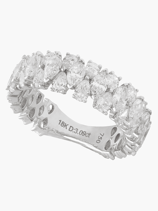 Anillo  Eternidad Diamantes Pera 1