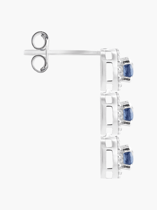 Pendientes Triologia Zafiros  Diamantes 3