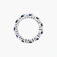 Anillo Eternidad En Diamantes Con Zafiros - Miniatura 2