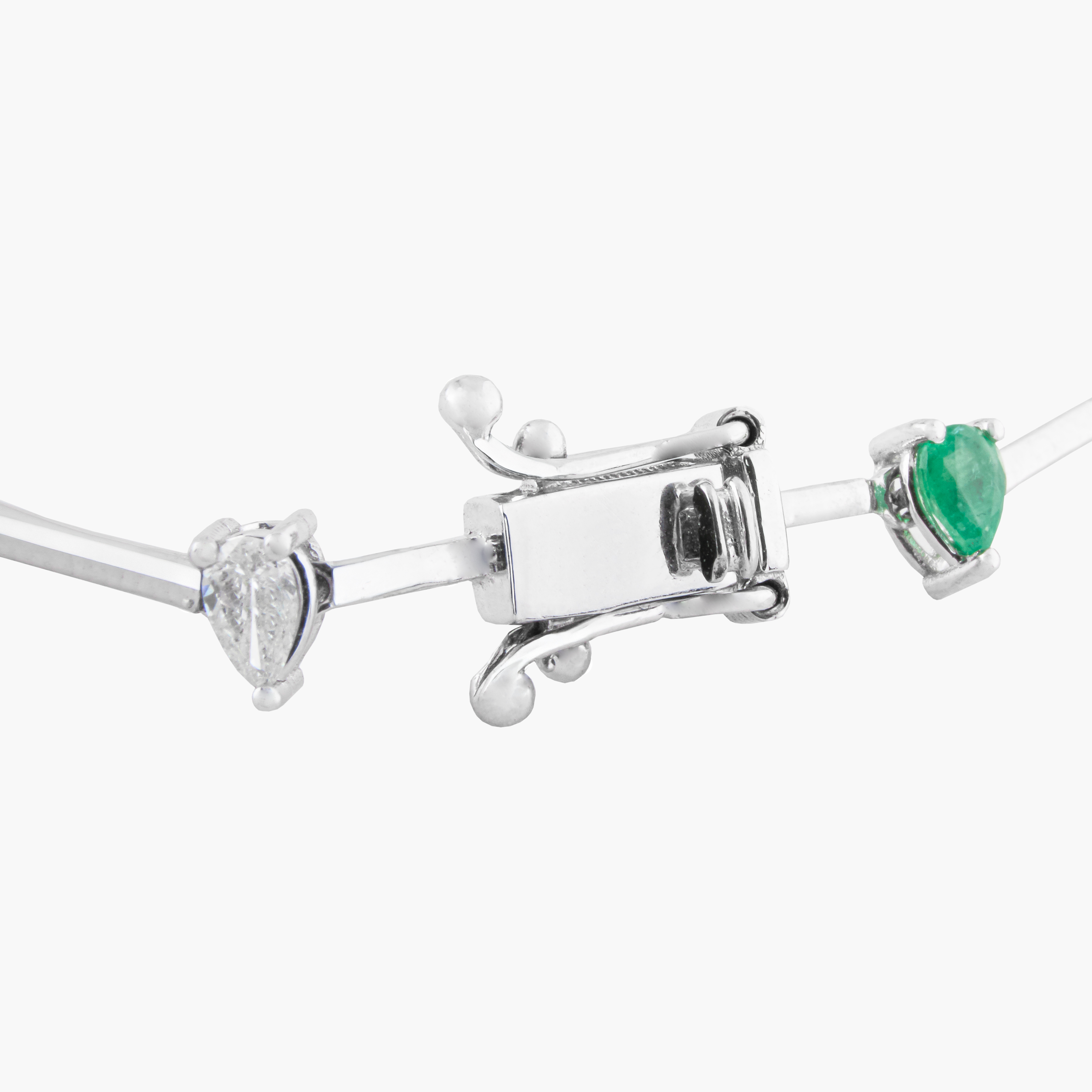 Pulsera  Diamantes-Esmeraldas Intercaladas 3