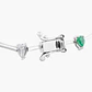 Pulsera  Diamantes-Esmeraldas Intercaladas - Miniatura 3