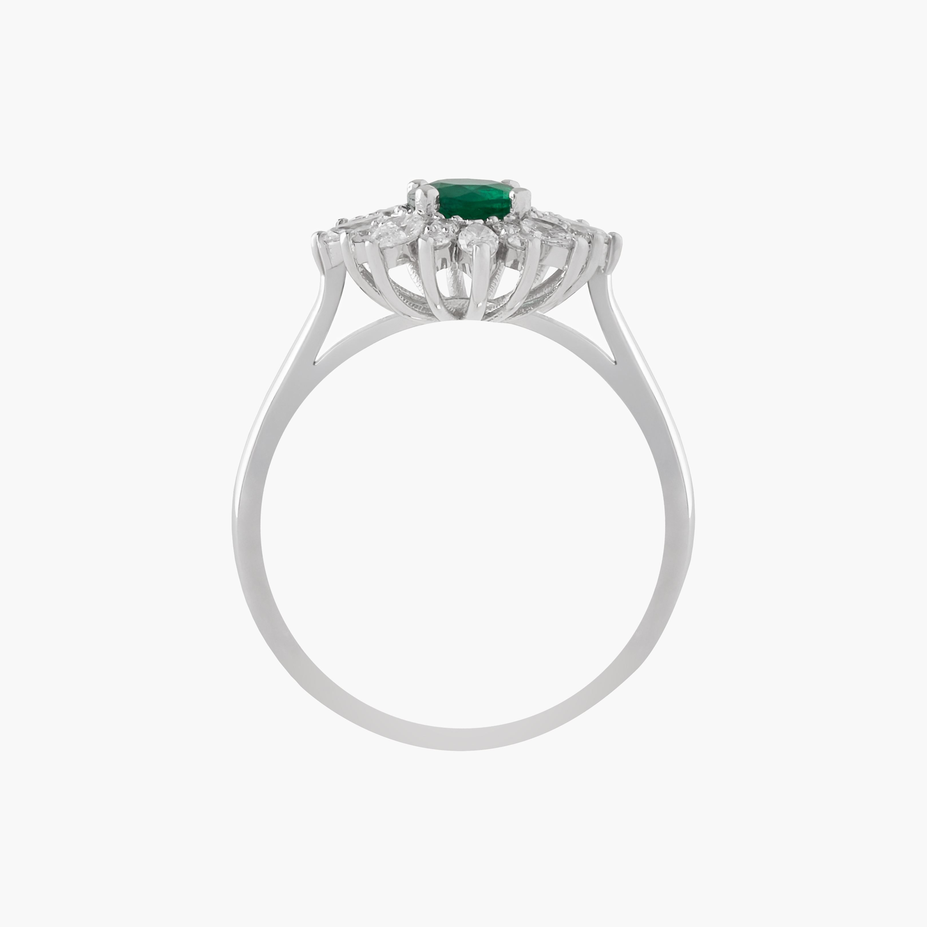Anillo Esmeralda Y Diamantes 2