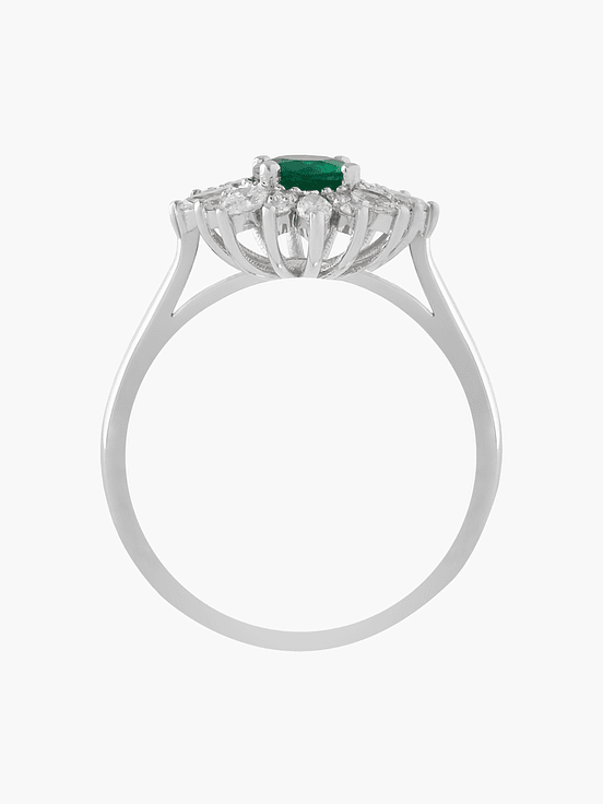 Anillo Esmeralda Y Diamantes 2
