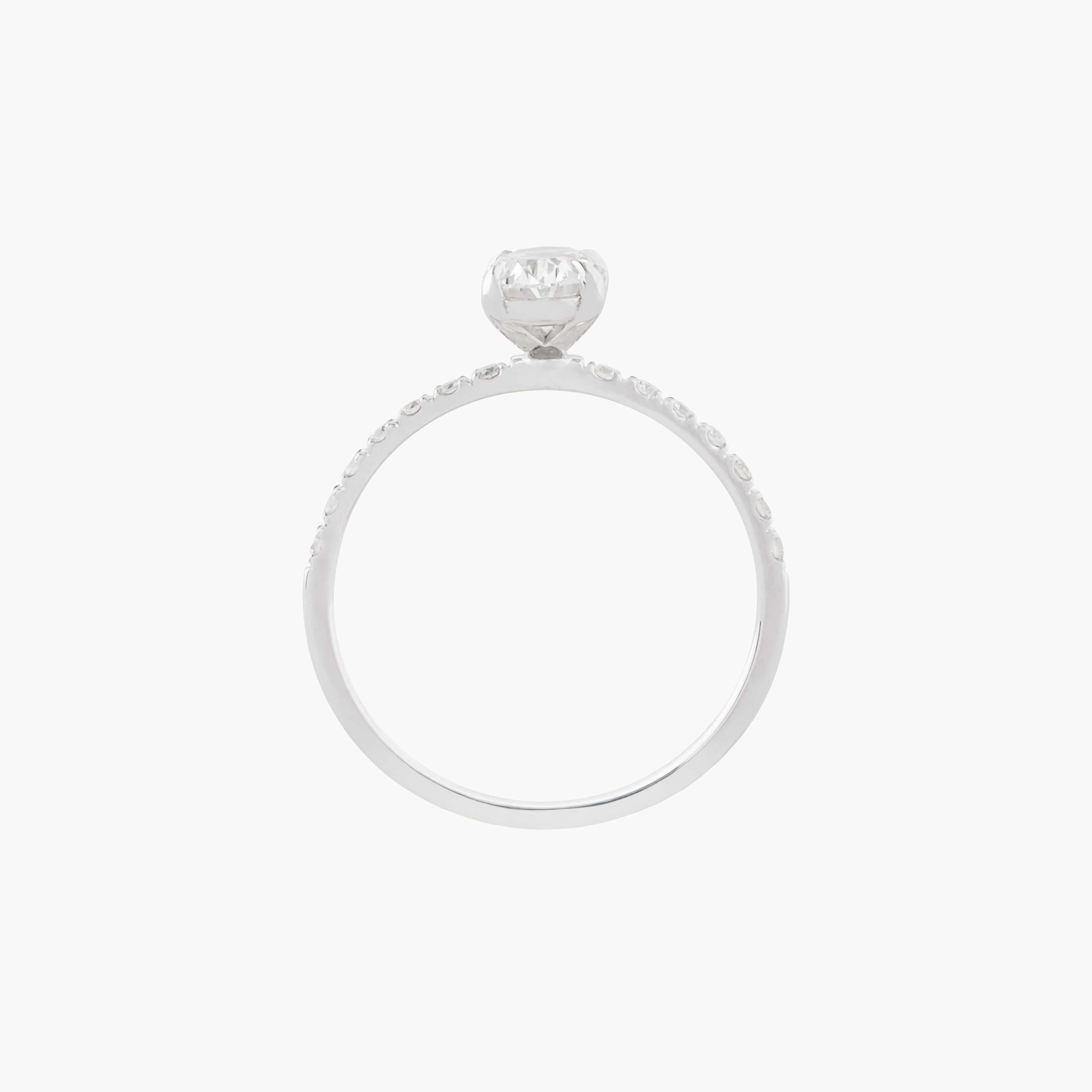 Solitario Ovalada En Pave 2