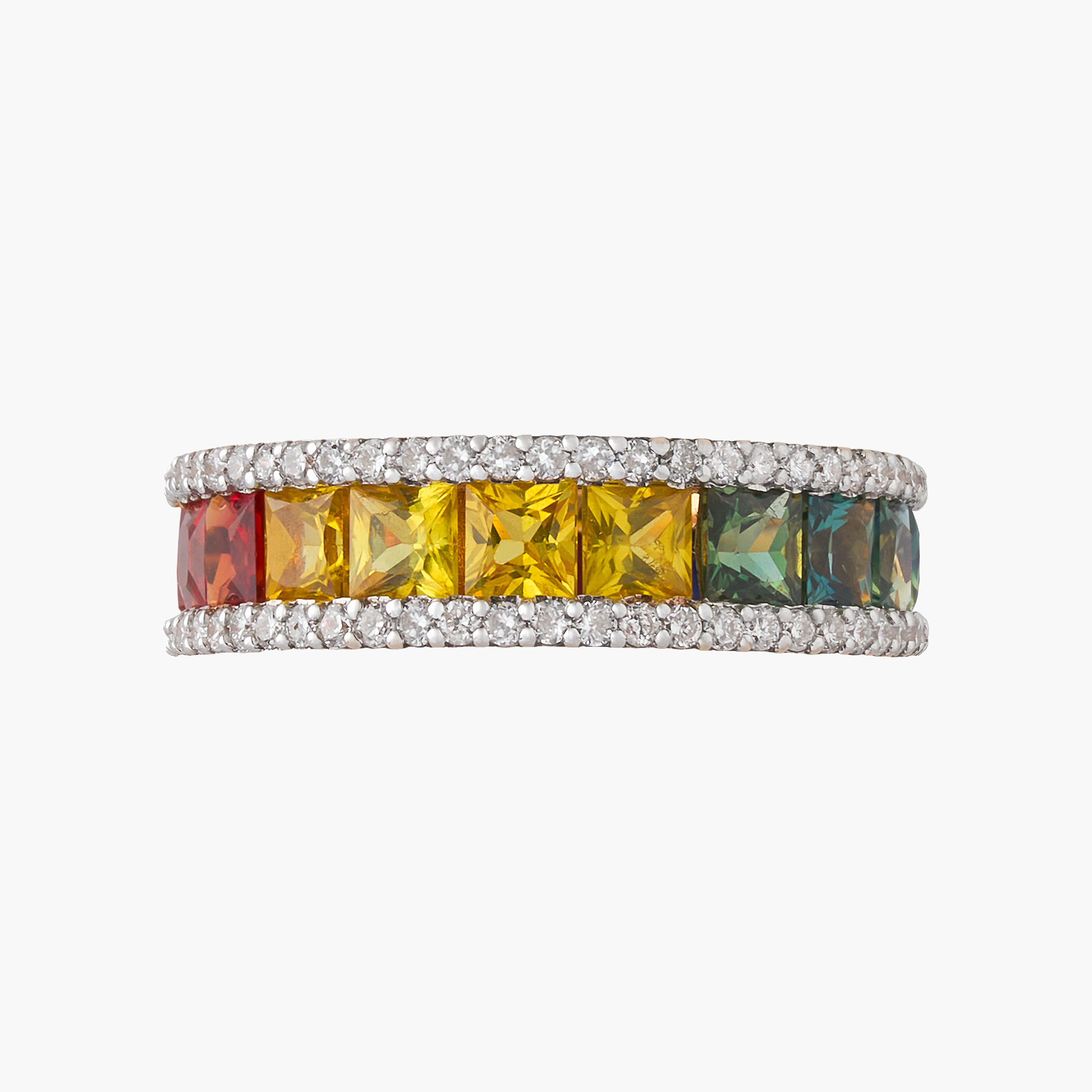 Anillo Arcoiris De Zafiros 3