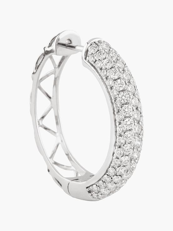 Aros Hoop En Full Diamantes 3