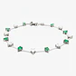Pulsera  Diamantes-Esmeraldas Intercaladas - Miniatura 4