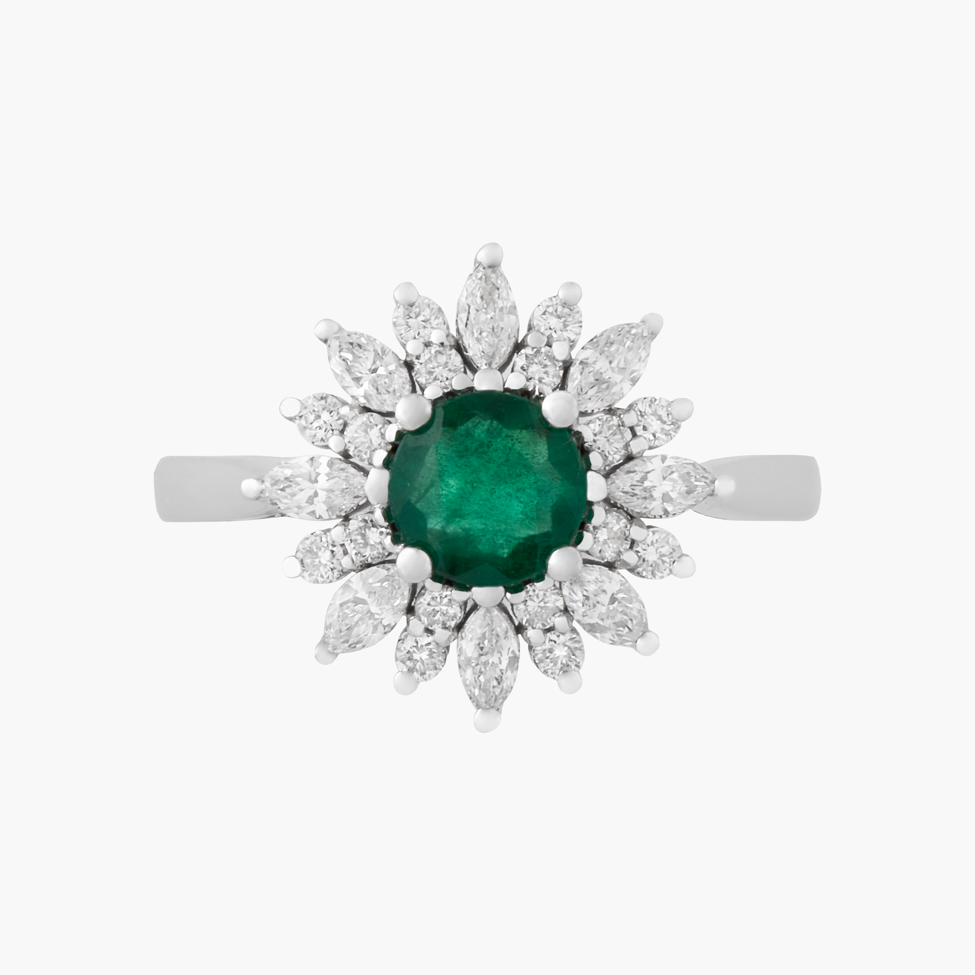 Anillo Esmeralda Y Diamantes 3