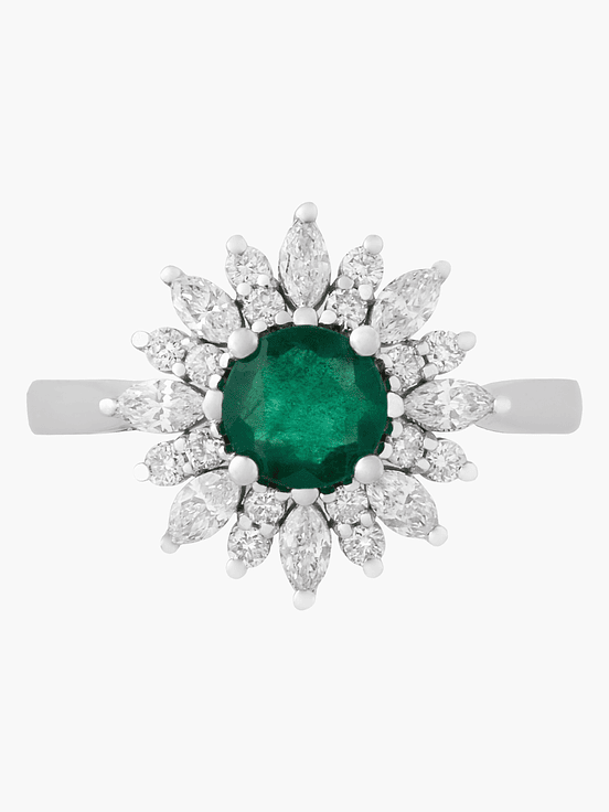 Anillo Esmeralda Y Diamantes 3