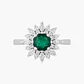 Anillo Esmeralda Y Diamantes - Miniatura 3