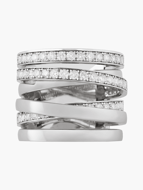 Anillo Maxi Chunky Con Diamantes 3