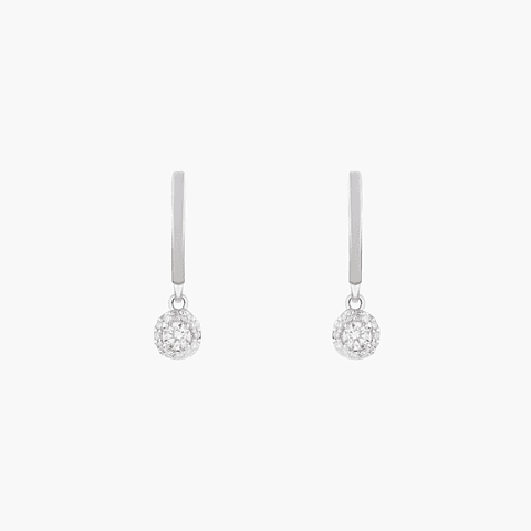 Pendientes Con Diamantes Redondos