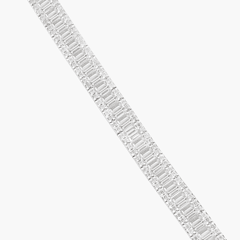 Pulsera Tenis Diamantes  Baguette
