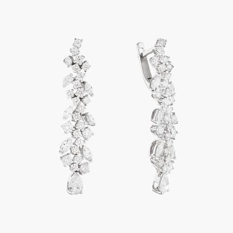 Pendientes Colgantes Con Diamantes