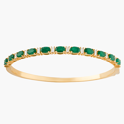 Brazalete Esmeraldas Con Diamantes