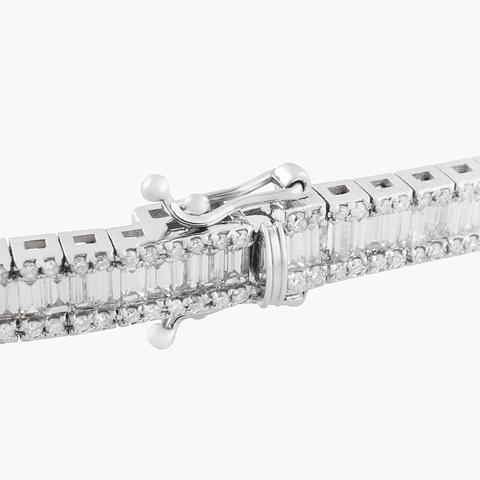 Pulsera Tenis Diamantes  Baguette