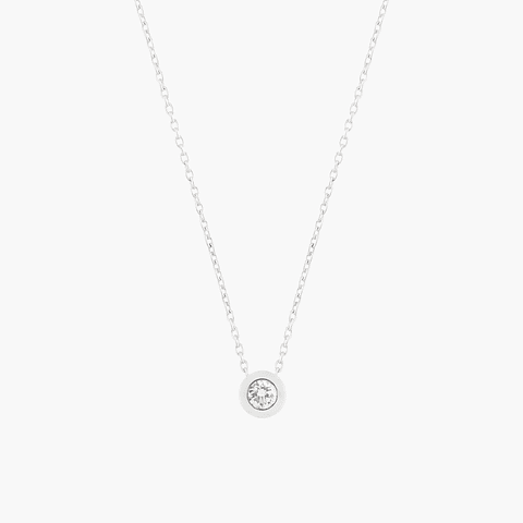 Colgante Diamante Solitario Punto de Luz