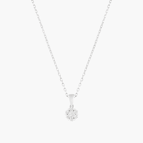 Colgante Diamantes Brillante En Flor