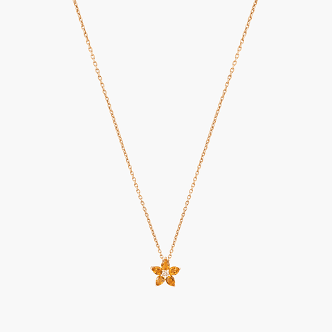 Colgante Citrino Naranjo En Flor