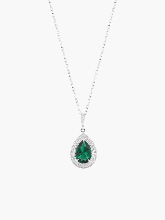 Colgante Verde Intenso Con Diamantes 1
