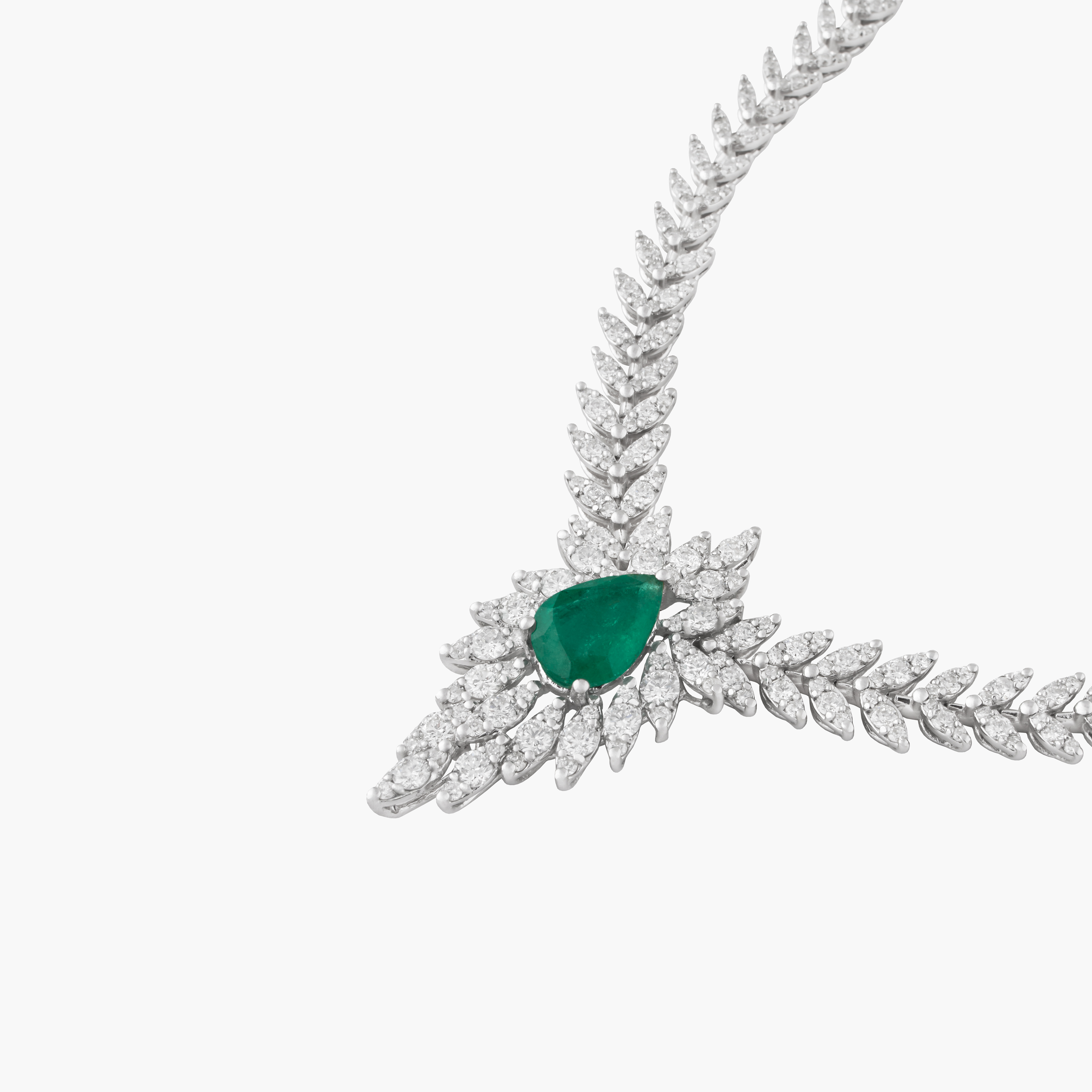 Collar Diamantes Con Esmeralda 2