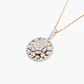 Colgante  Racimo  Diamantes En Oro Blanco- Rosa - Miniatura 2