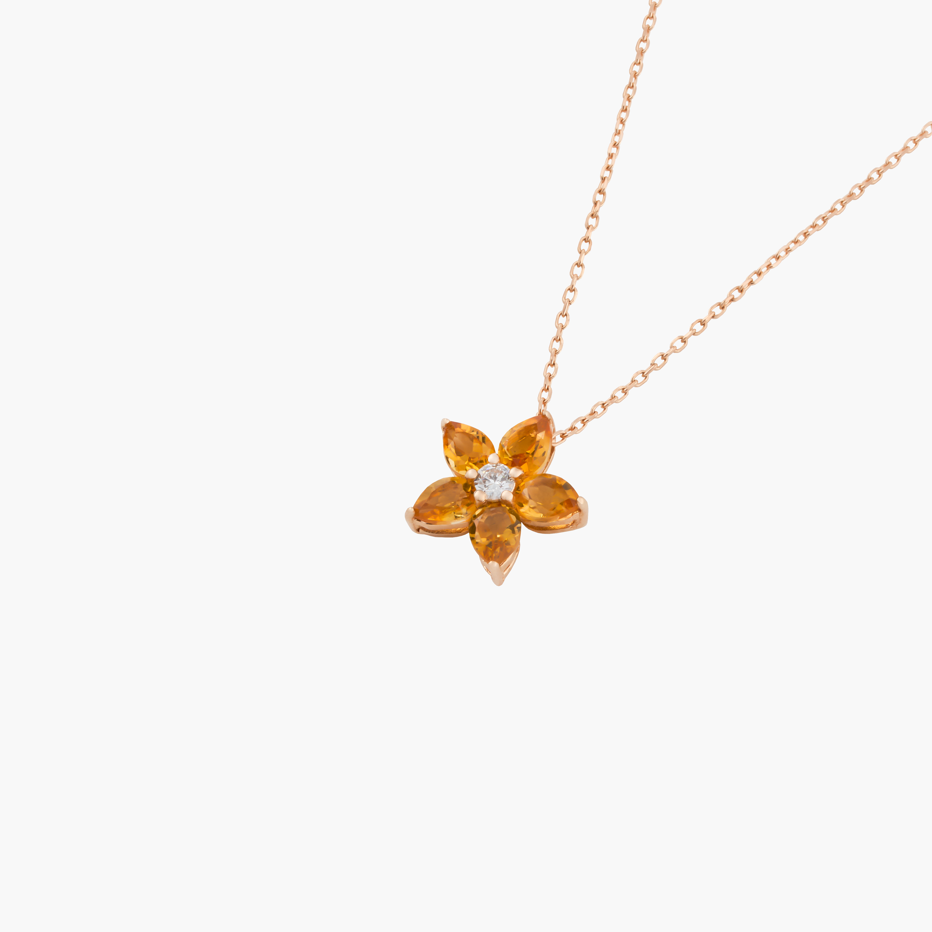 Colgante Citrino Naranjo En Flor 2