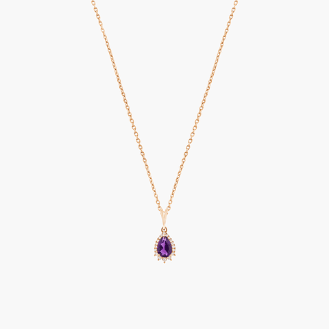 Collar Amatista Con Diamantes