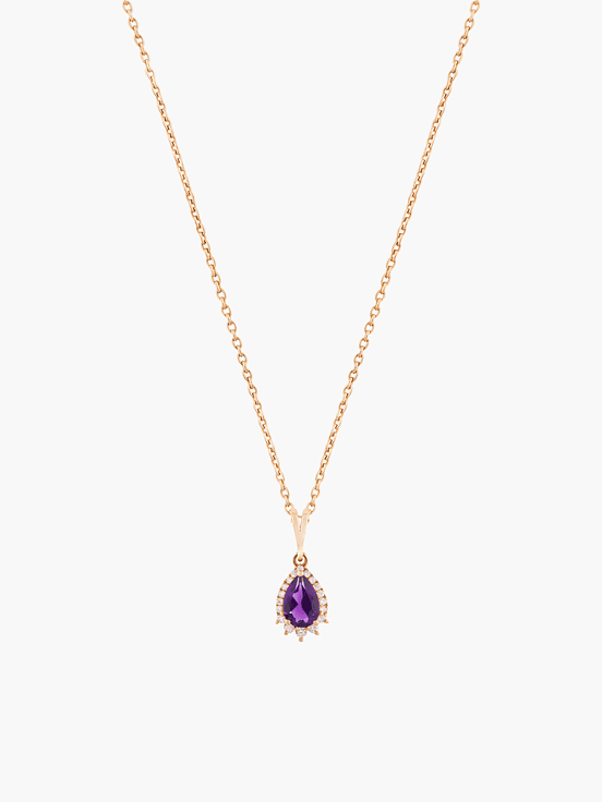 Collar Amatista Con Diamantes 1