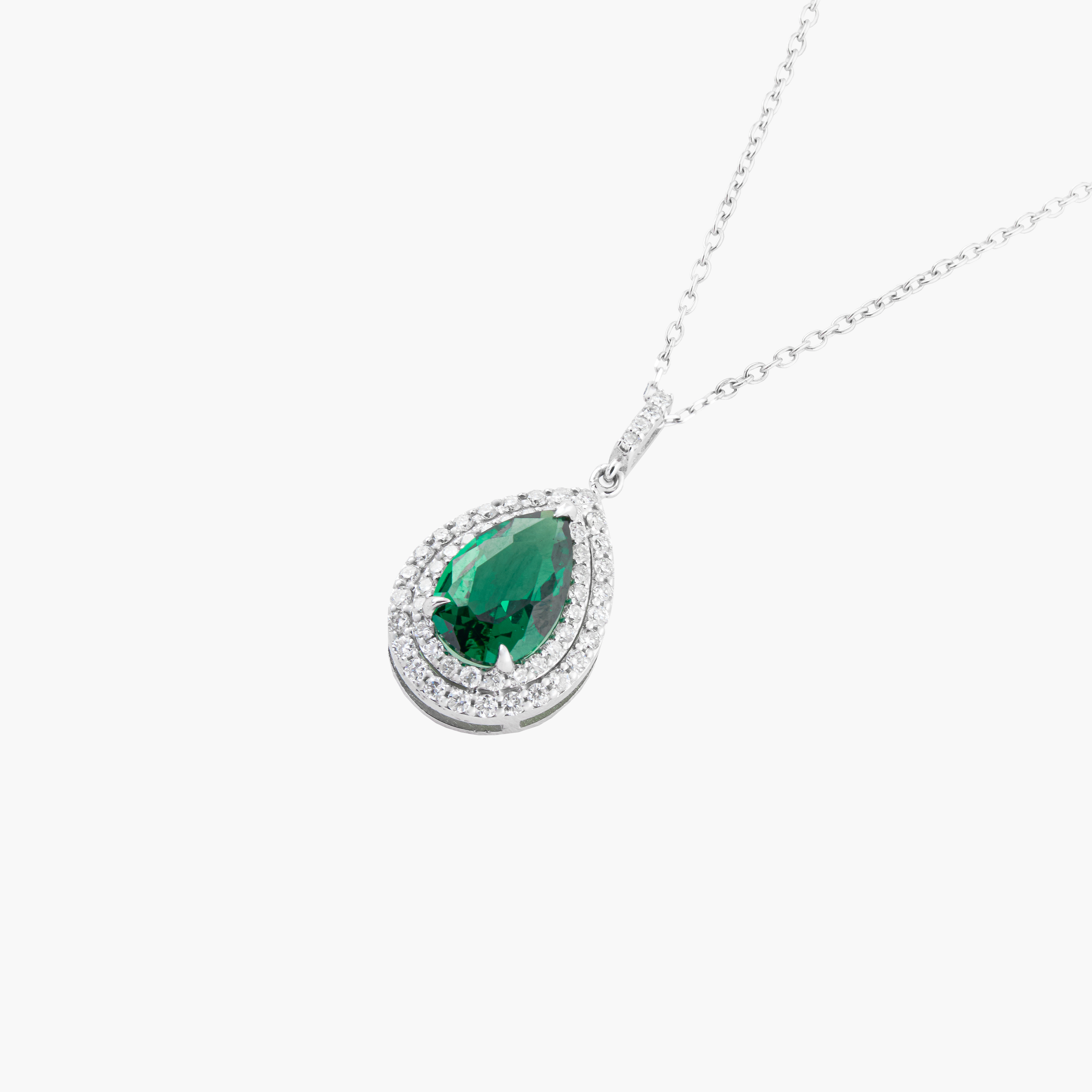 Colgante Verde Intenso Con Diamantes 2