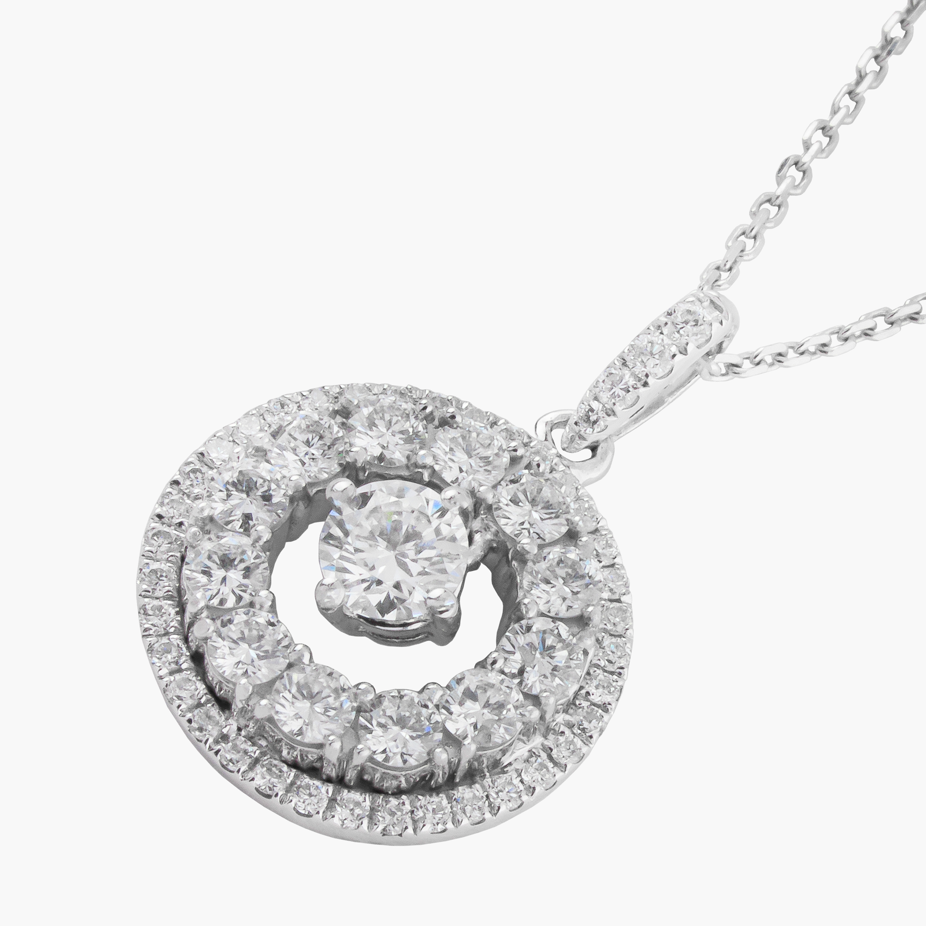 Collar Diamante Solitario Flotante 2