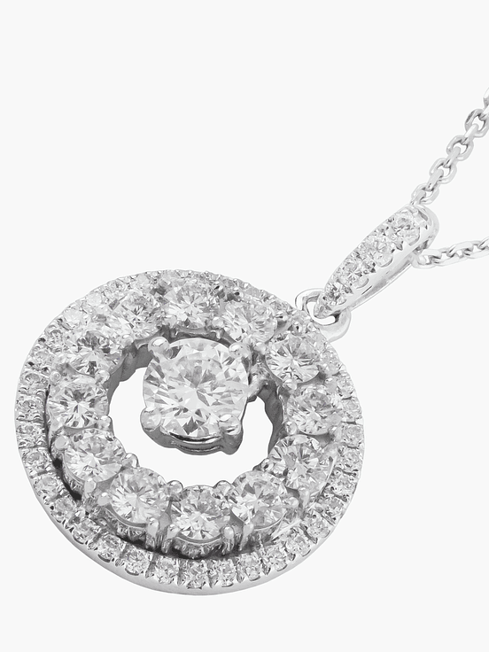 Collar Diamante Solitario Flotante 2