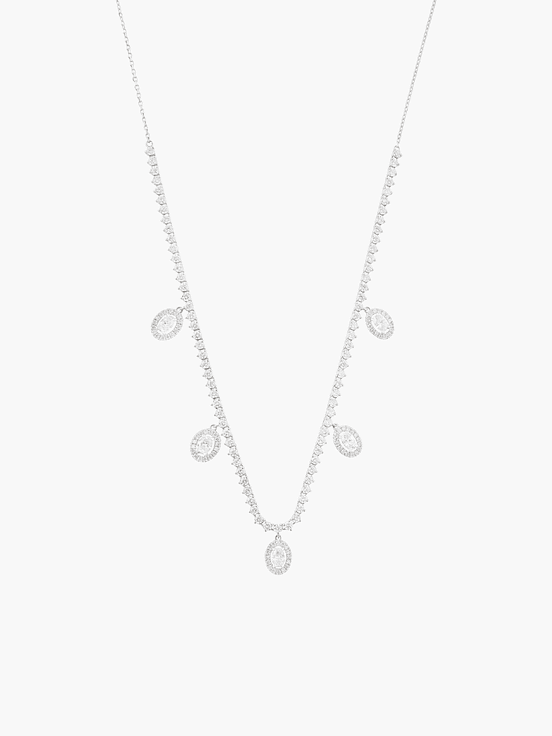 Collar Diamantes Cascada Ovaladas 1