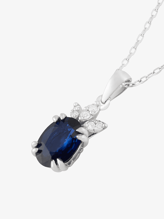 Colgante  Zafiro Solitario Ovalado 2