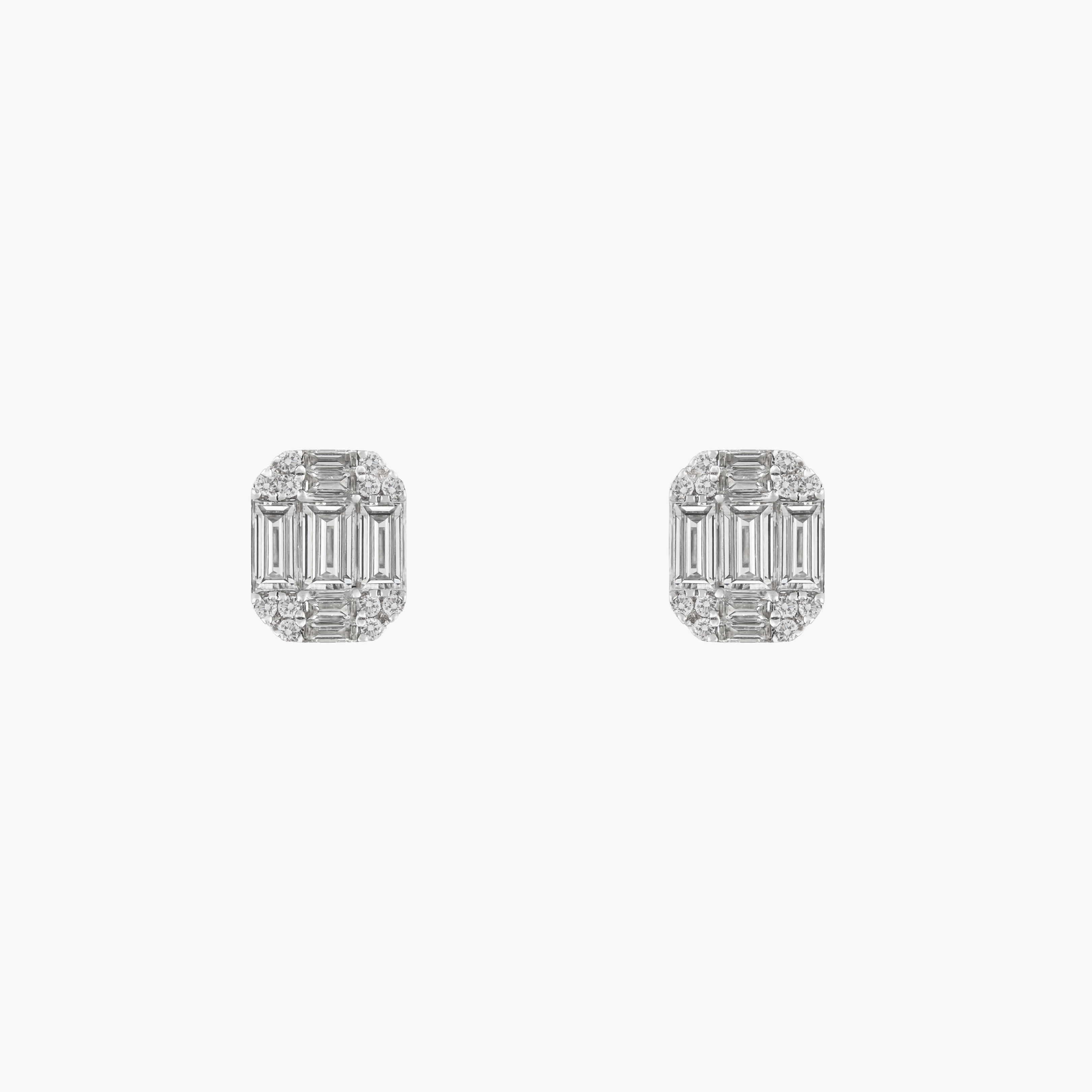 Aros Diamantes Corte Baguette 1