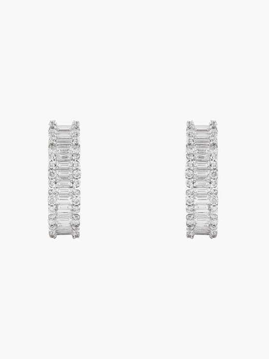 Argollas Diamantes Corte  Baguette 1