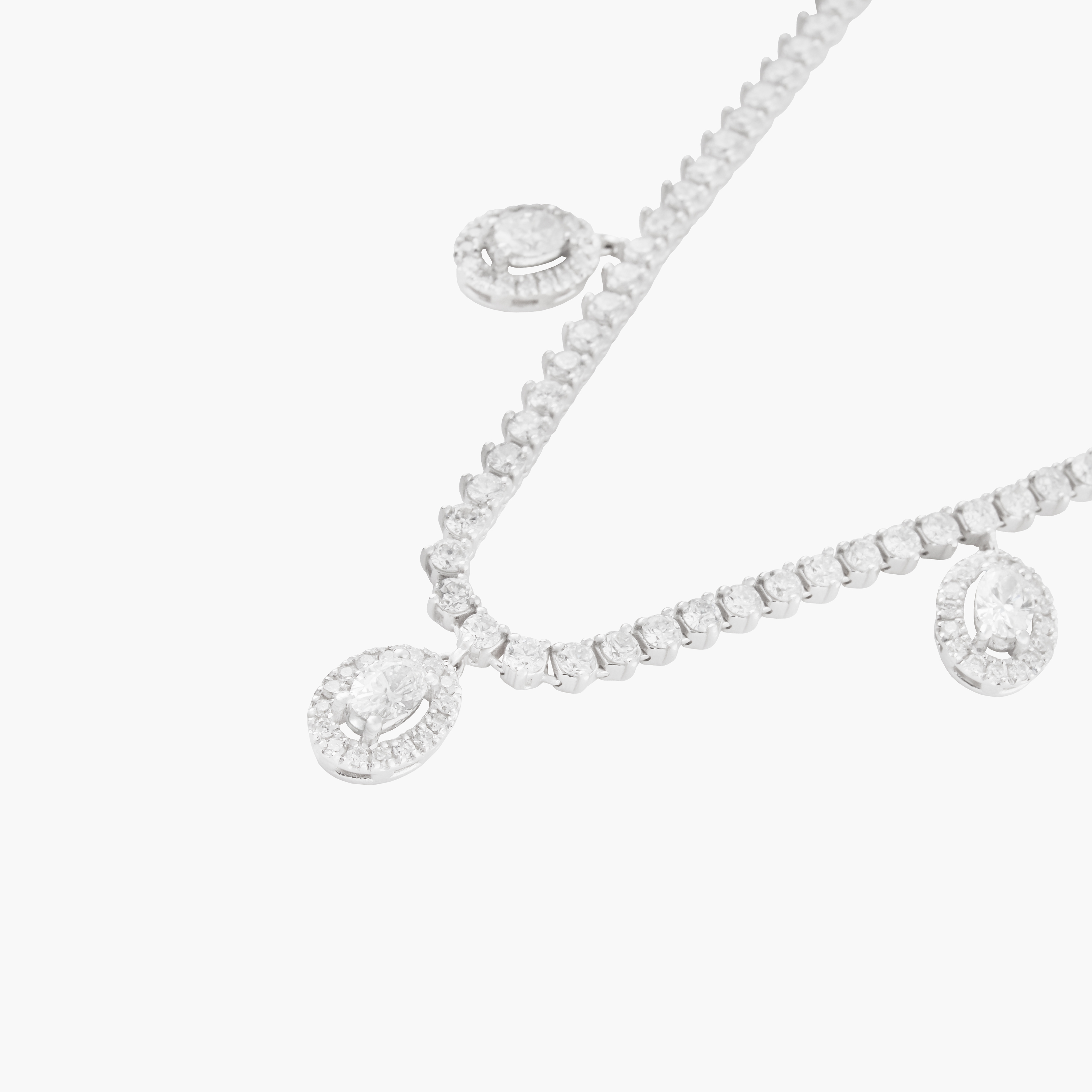 Collar Diamantes Cascada Ovaladas 2