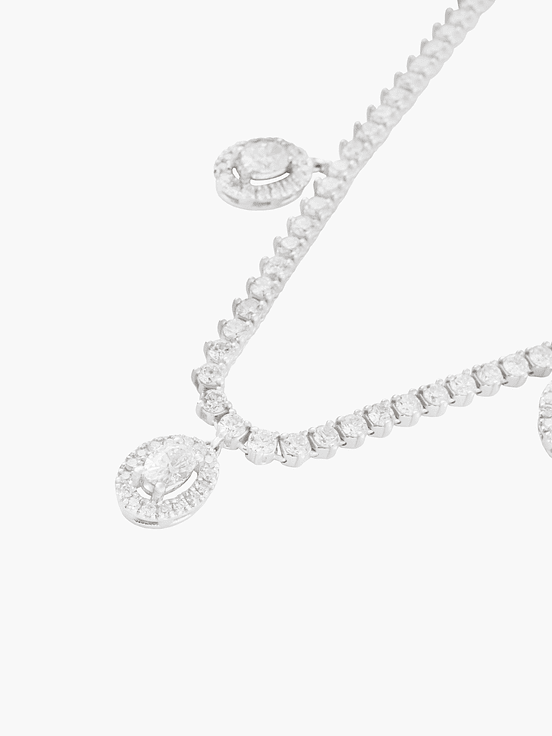 Collar Diamantes Cascada Ovaladas 2