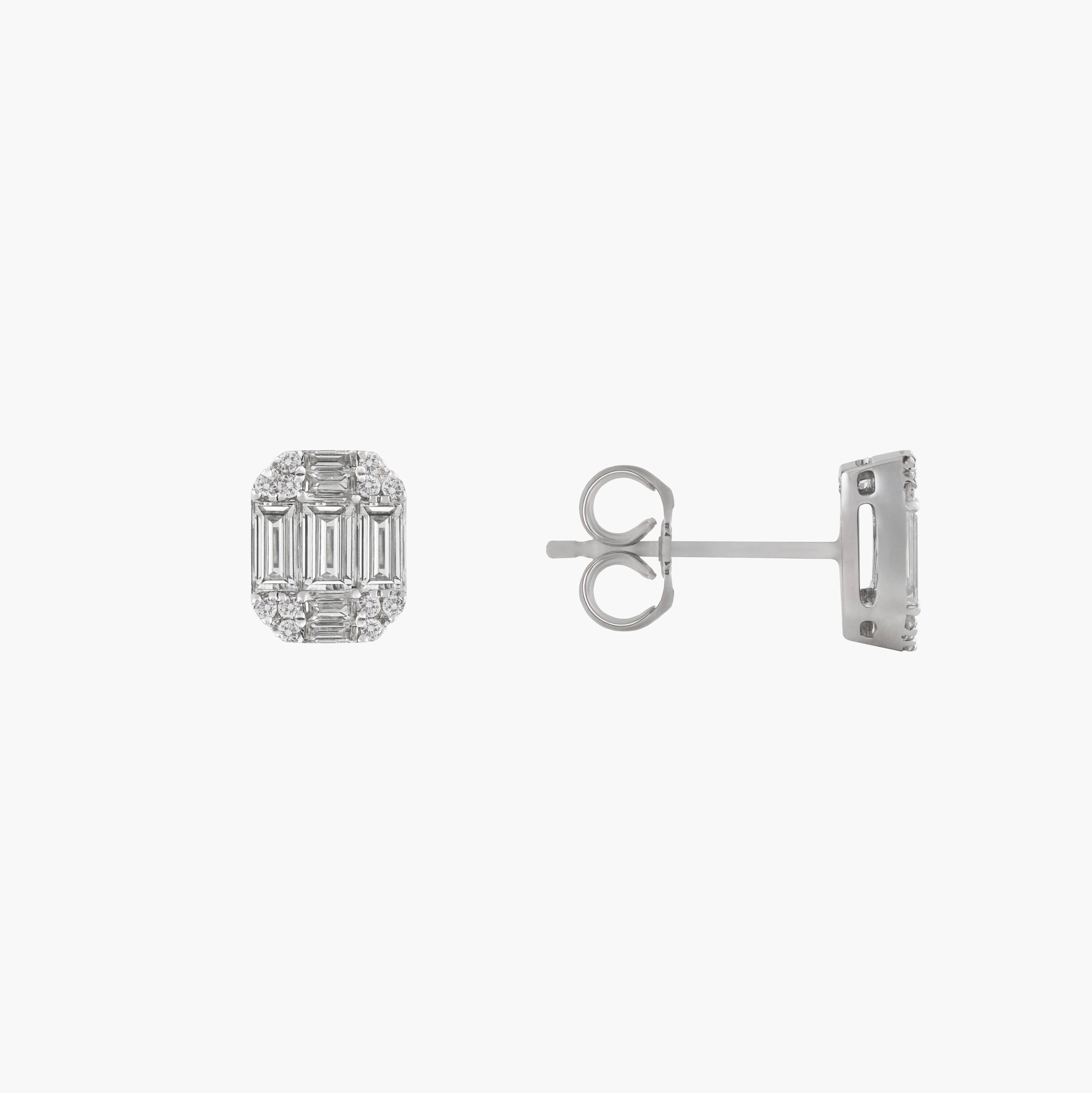 Aros Diamantes Corte Baguette 2