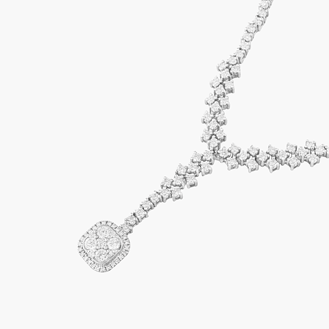 Gargantilla En V Diamantes En Cascada