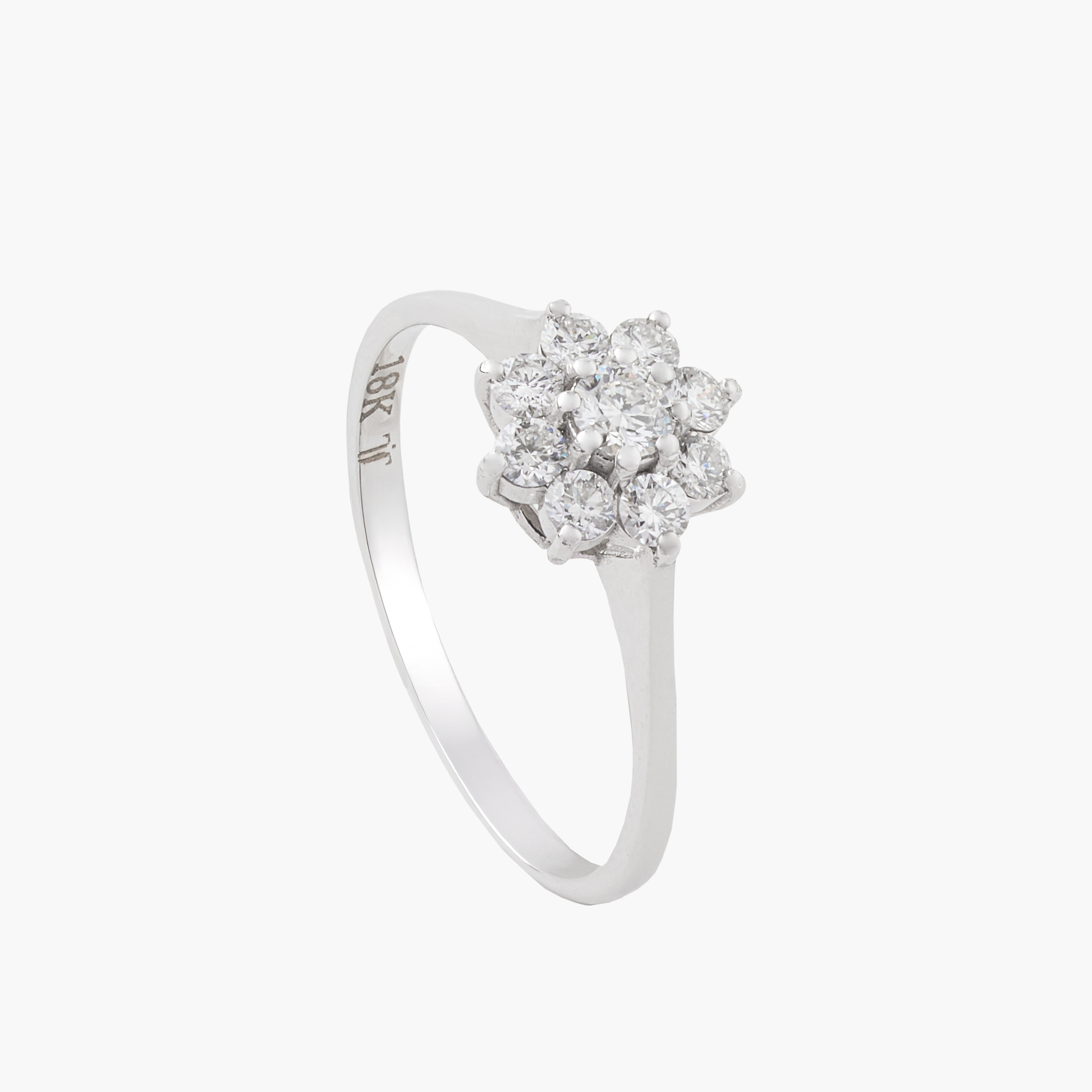 Anillo Diamantes Pavé en Flor 1