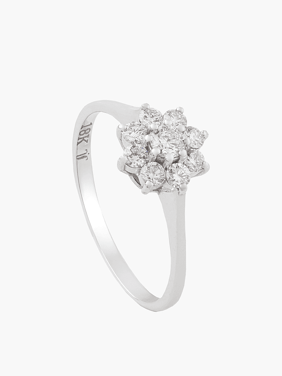 Anillo Diamantes Pavé en Flor 1