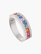 Anillo Arcoiris Zafiros Con Diamantes - Miniatura 1