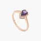 Anillo Amatista Con Diamantes - Miniatura 1