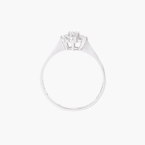 Anillo Diamantes Pavé en Flor