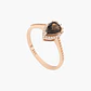 Anillo Cuarzo Ahumado Con Diamantes - Miniatura 1