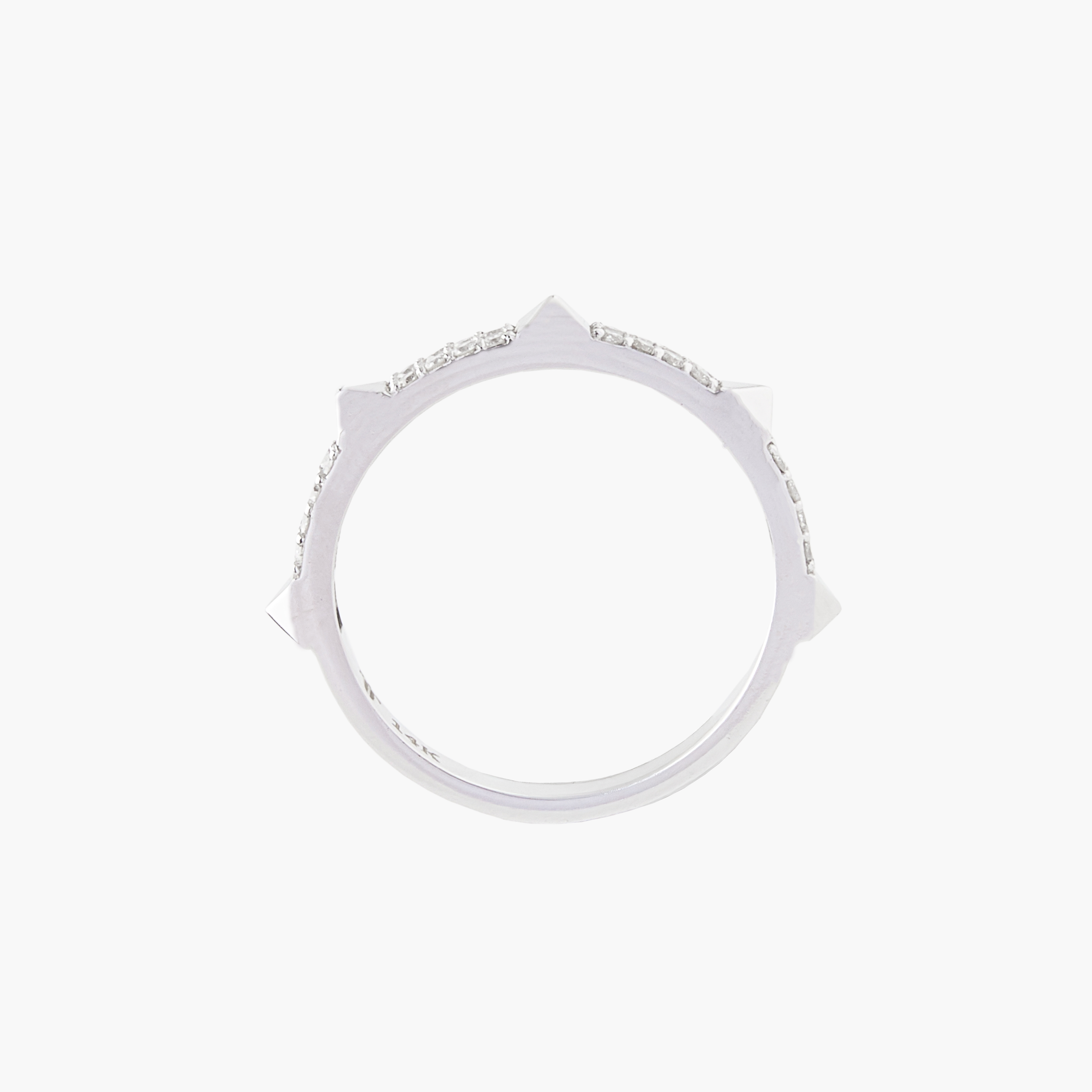 Anillo Diamante Pave Con Piramides 2